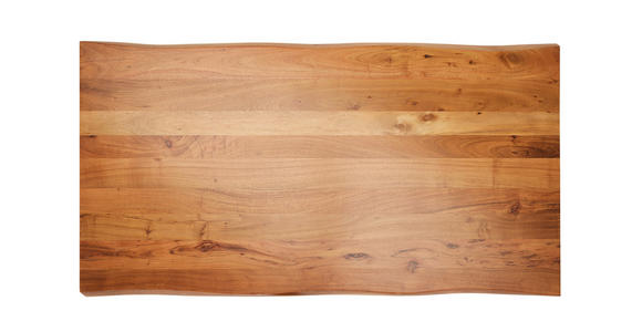 BARTISCH Akazie vollmassiv rechteckig Schwarz, Akaziefarben  - Schwarz/Akaziefarben, Design, Holz/Metall (140/75/105cm) - Linea Natura