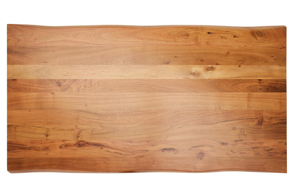 BARBORD i trä, metall  140/75/105 cm  - svart/akaciefärgad, Design, metall/trä (140/75/105cm) - Linea Natura