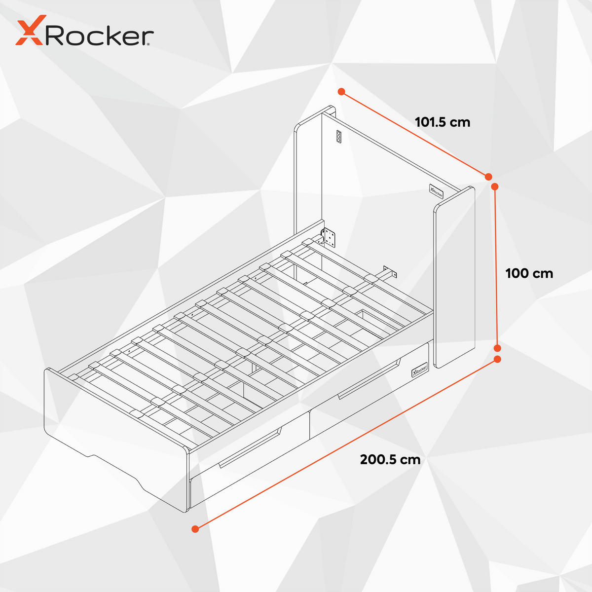 BETT 90/190 cm  in Schwarz  - Schwarz, MODERN, Holzwerkstoff (90/190cm) - X Rocker