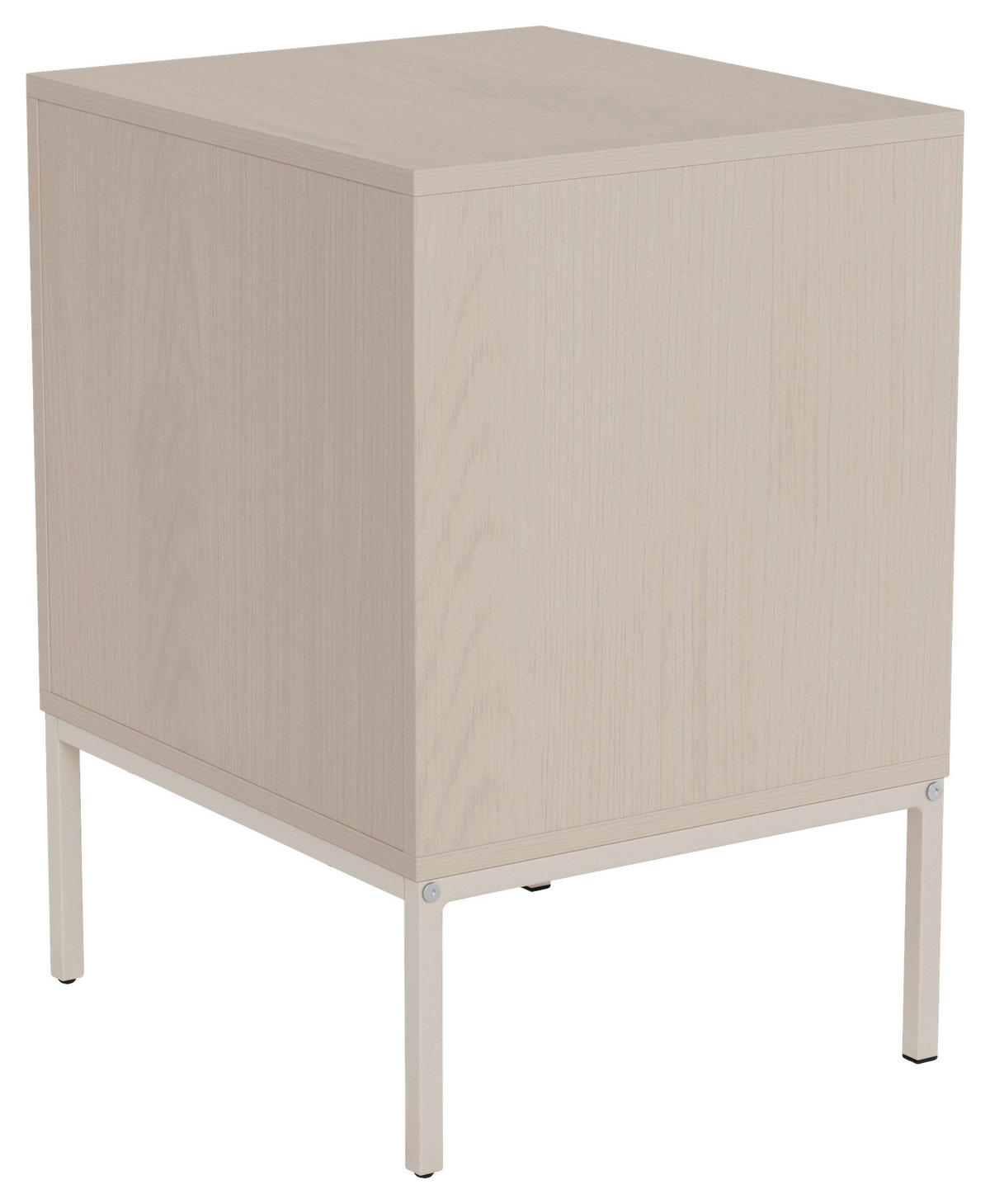 NACHTSCHRANK 46/61/40 cm  - Eiche grau/Grau, MODERN, Holzwerkstoff/Metall (46/61/40cm) - VanDerken