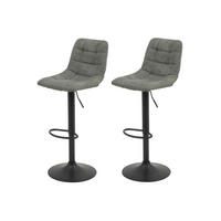 BARHOCKER in Metall, Textil Grau  - Grau, MODERN, Textil/Metall (43/91-113/44cm) - MID.YOU