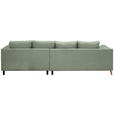 ECKSOFA  in Flachgewebe Hellgrün  306/202 cm  - Buchefarben/Hellgrün, KONVENTIONELL, Holz/Textil (306/202cm) - Carryhome