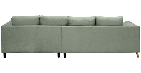 ECKSOFA  in Flachgewebe Hellgrün  306/202 cm  - Buchefarben/Hellgrün, KONVENTIONELL, Holz/Textil (306/202cm) - Carryhome
