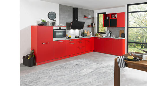 EINBAUKÜCHE - Rot, Basics, Holzwerkstoff - Dieter Knoll