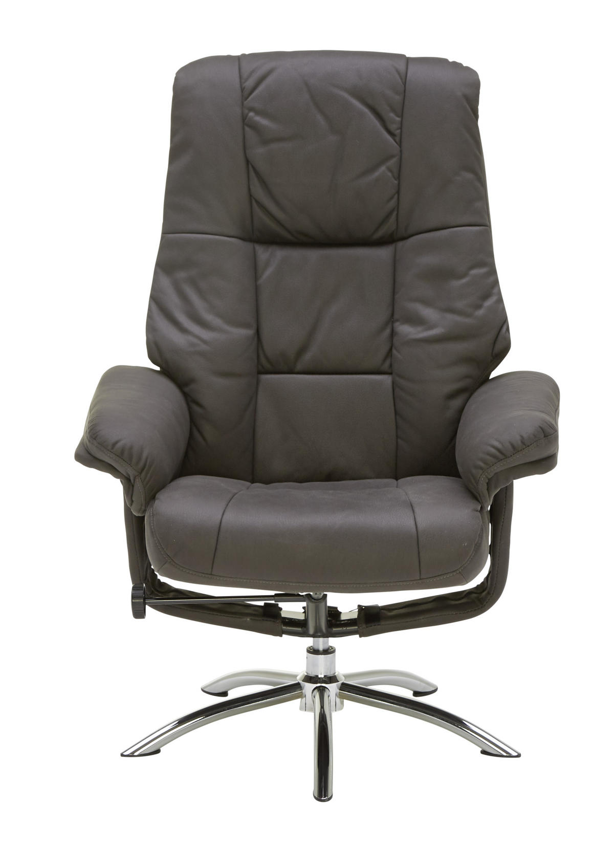RELAXAČNÉ KRESLO S PODNOŽKOU, kov, textil, antracitová, chrómová - antracitová/chrómová, Design, kov/textil (78/98-114/86-113cm) - Cantus