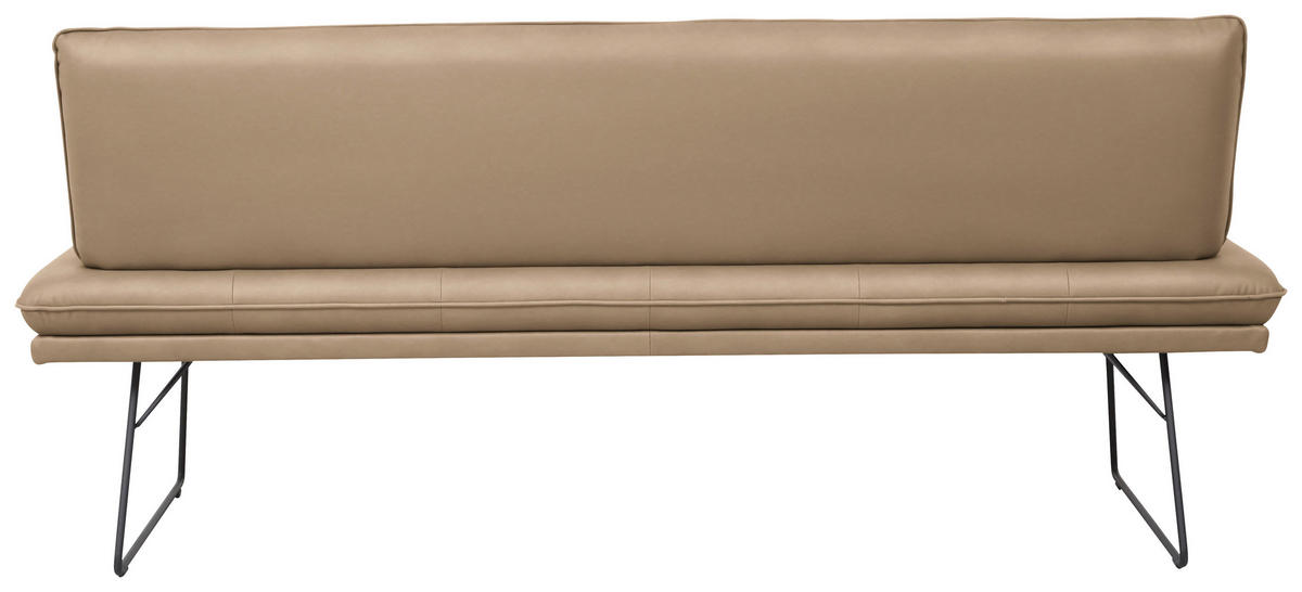 SITZBANK in Metall, Textil Schwarz, Sandfarben  - Sandfarben/Schwarz, Design, Textil/Metall (195/87/65cm) - Dieter Knoll