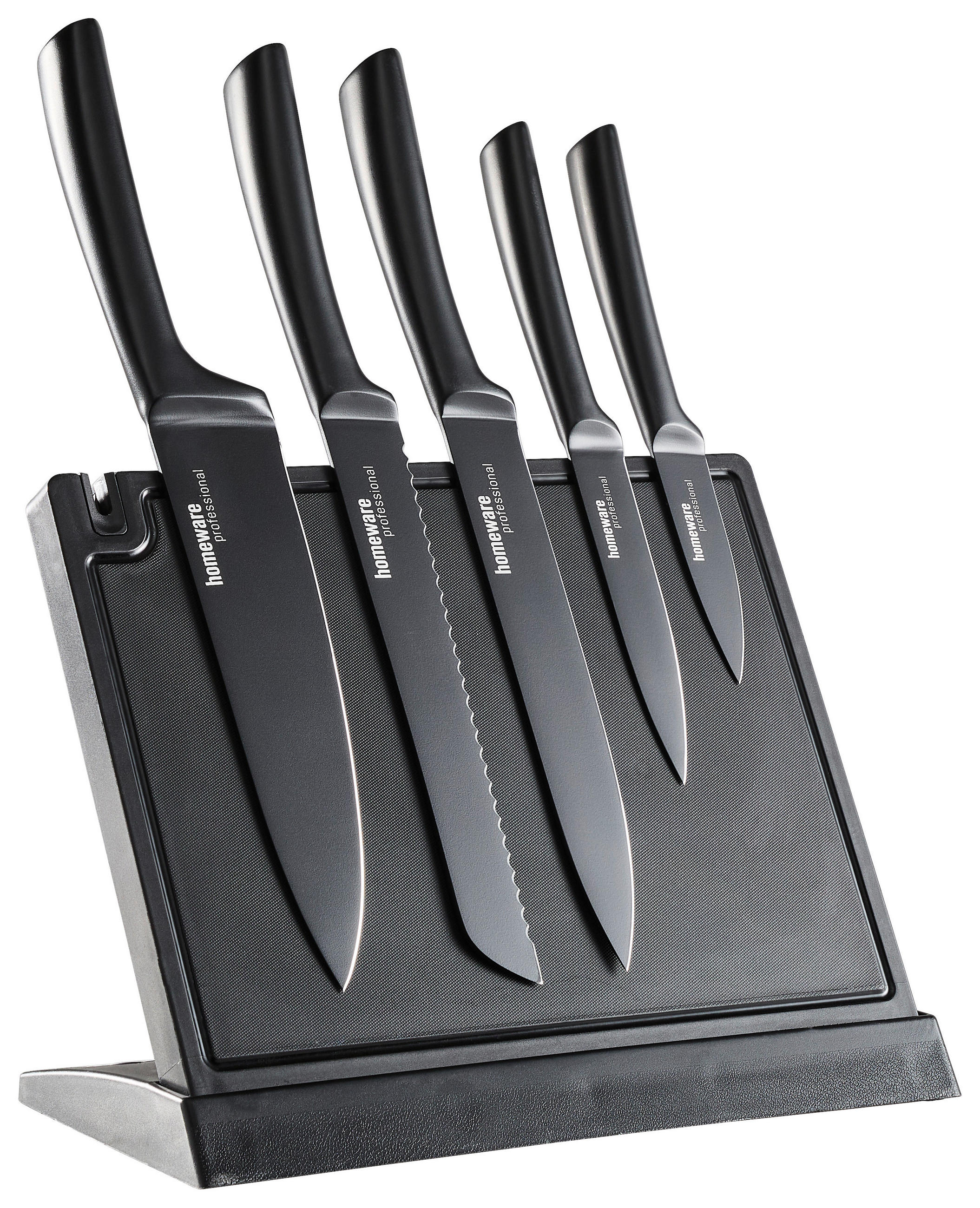 SET DE CUțITE 5 piese  - negru, Trend, metal - Homeware Profession.