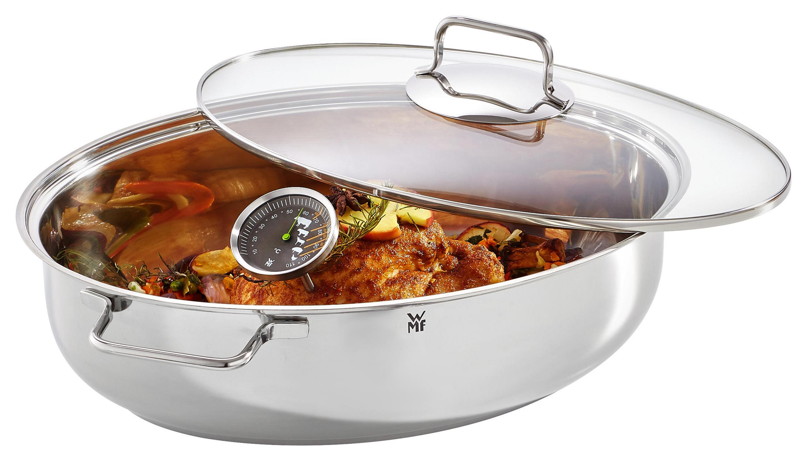 Bräter MIT Thermometer+Deckel