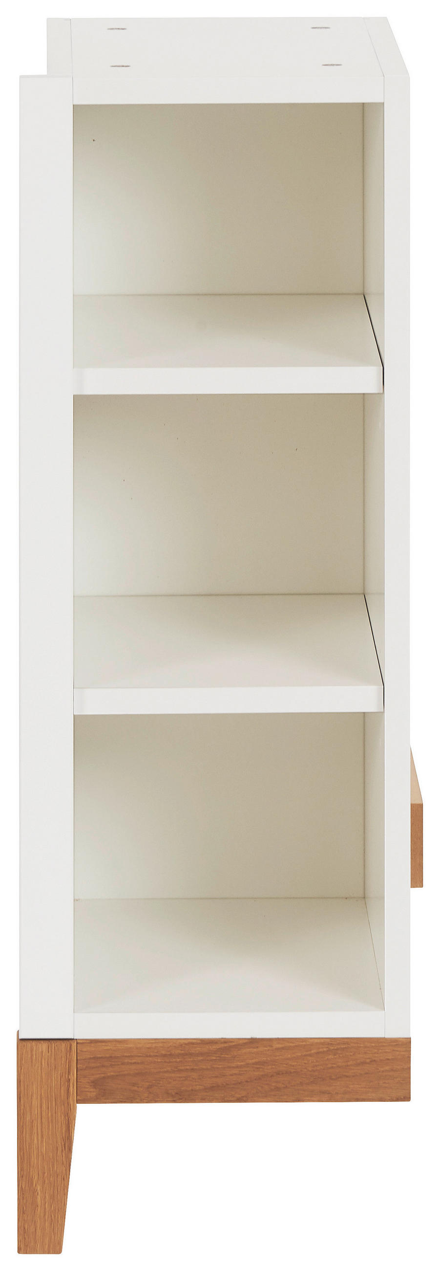 BABYUNTERSTELLREGAL Scandic Eiche Weiß, Eichefarben  - Eichefarben/Weiß, Design, Holz/Holzwerkstoff (27,6/82/37cm) - Jimmylee