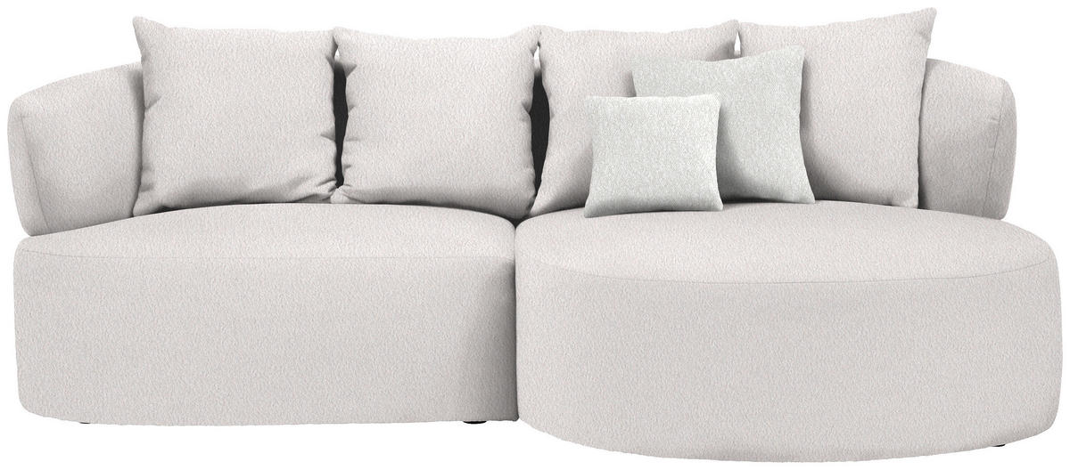 ECKSOFA  in Bouclé Hellrosa  235/166 cm  - Sandfarben/Hellrosa, MODERN, Kunststoff/Textil (235/166cm) - Hom`in