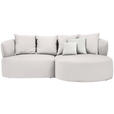 ECKSOFA in Bouclé Hellrosa  235/166 cm  - Sandfarben/Hellrosa, MODERN, Kunststoff/Textil (235/166cm) - Hom`in