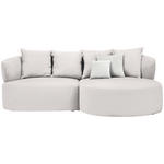 ECKSOFA in Bouclé Hellrosa  235/166 cm  - Sandfarben/Hellrosa, MODERN, Kunststoff/Textil (235/166cm) - Hom`in