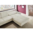 ECKSOFA Creme Cord  - Creme/Schwarz, Design, Textil/Metall (302/178cm) - Carryhome