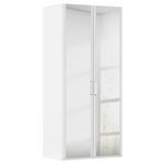 DREHTÜRENSCHRANK  in Weiß  - Weiß, Design, Glas/Holzwerkstoff (101/223/60cm) - Novel