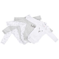 BABYBODY-SET  - Anthrazit/Weiß, Basics, Textil (86/92null) - My Baby Lou