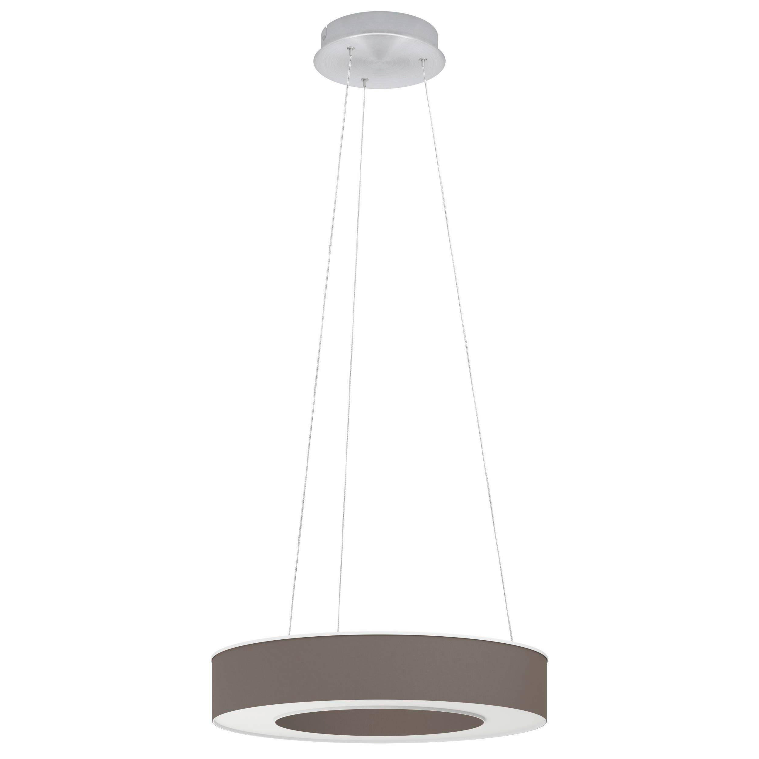 LED-HÄNGELEUCHTE 53/150 cm  - Weiß/Cappuccino, Basics, Kunststoff/Textil (53/150cm) - Eglo