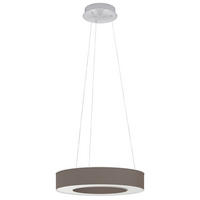 LED-HÄNGELEUCHTE 53/150 cm   - Weiß/Cappuccino, Basics, Kunststoff/Textil (53/150cm) - Eglo