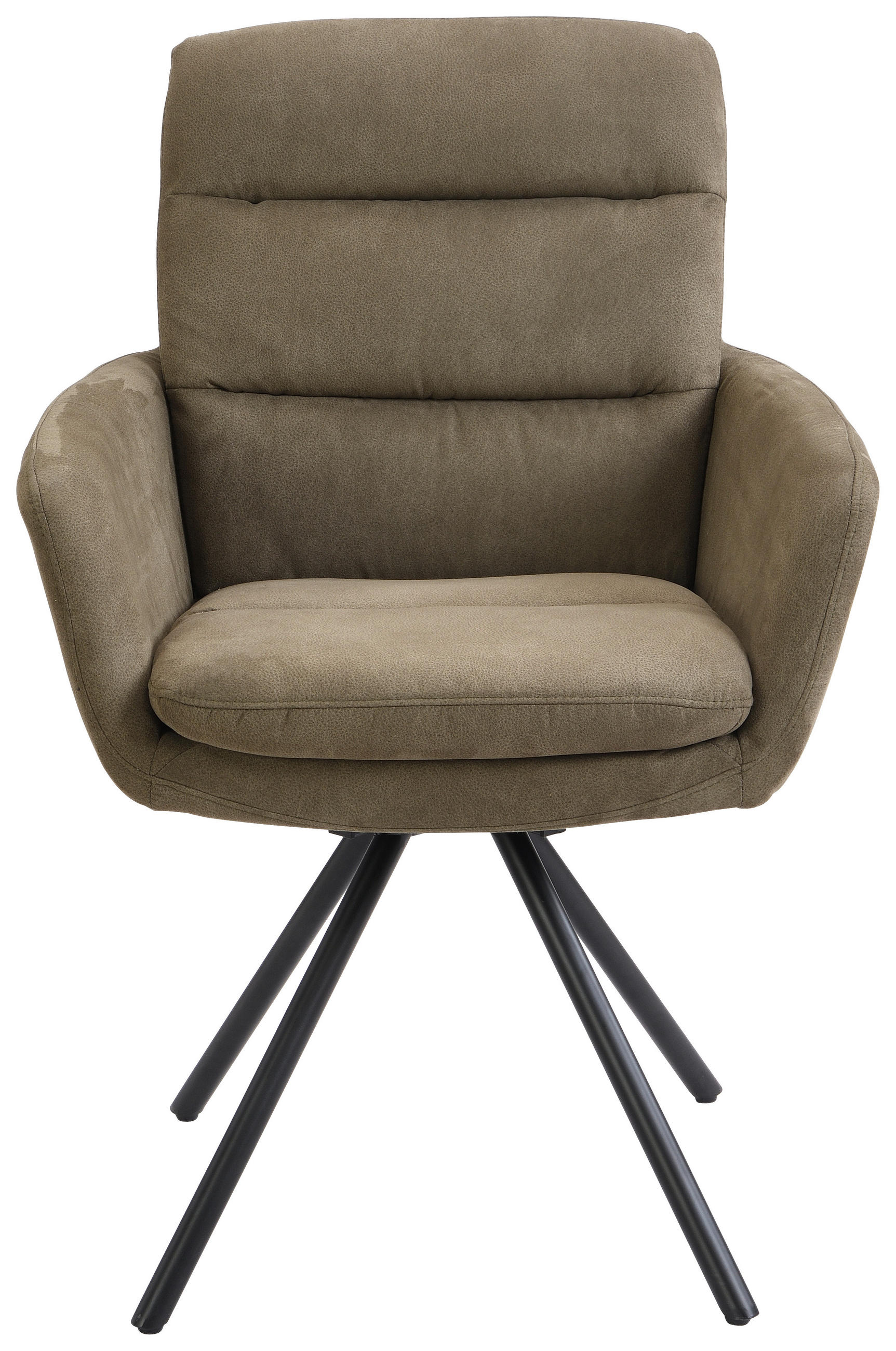 STOLICA S NASLONOM ZA RUKE  zelena  metal, tekstil      - zelena/crna, Design, metal/tekstil (62/89/65cm) - Cantus