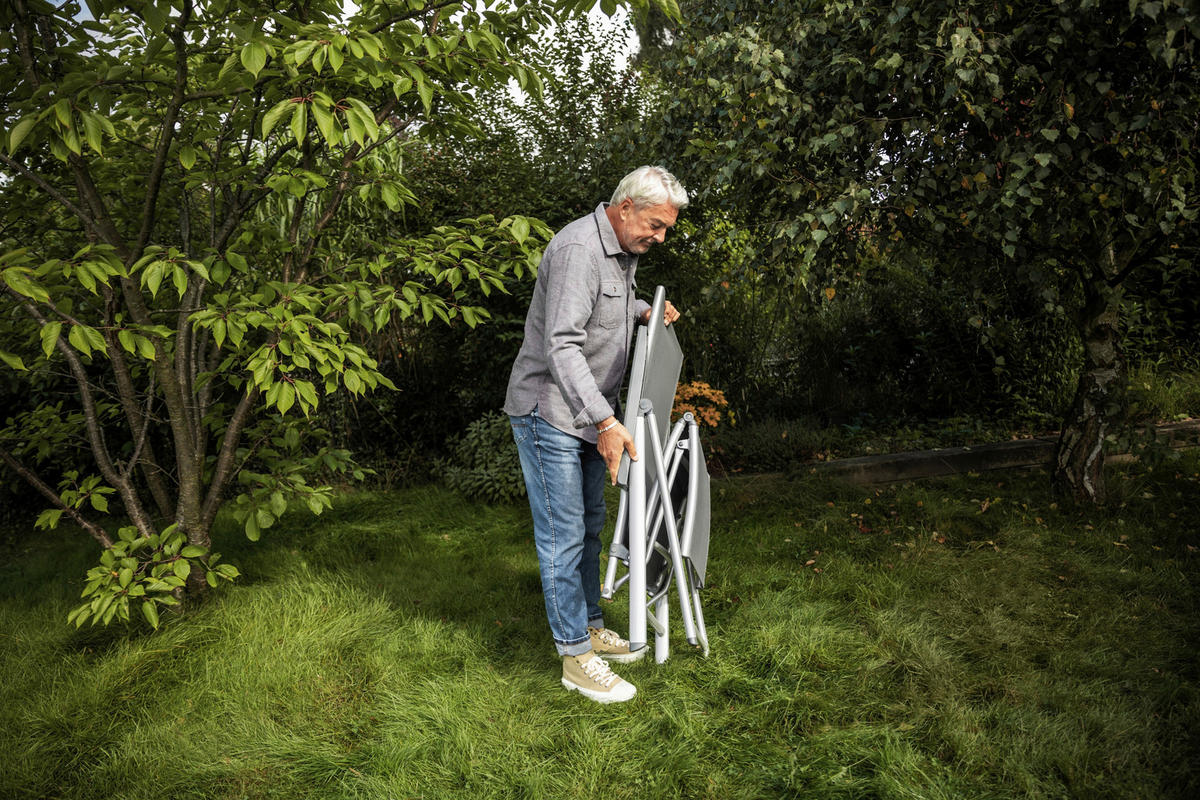 GARTEN-RELAXSESSEL Aluminium  - Anthrazit/Silberfarben, Basics, Textil/Metall (81/64/116cm) - Kettler