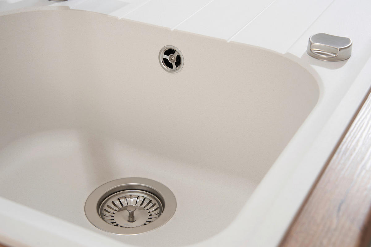 SPÜLE 1725ORLANDO86X50W  - Weiß, Trend, Stein (86/20,9/50cm) - Respekta