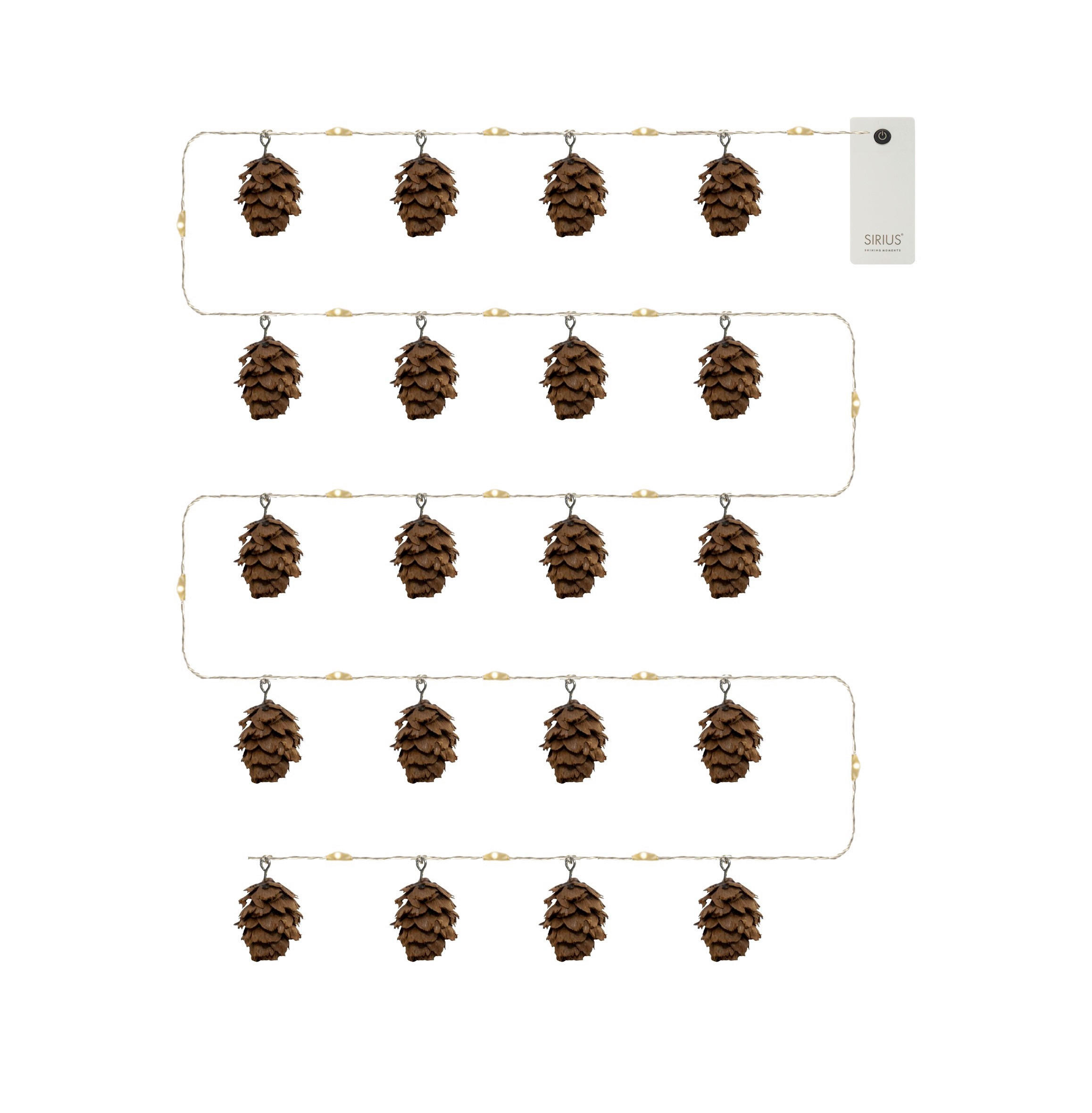 LICHTERKETTE 200 cm  - Braun, KONVENTIONELL, Metall (200cm)