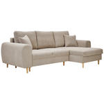 ECKSOFA in Webstoff Beige  - Beige/Naturfarben, KONVENTIONELL, Holz/Textil (250/145cm) - Carryhome