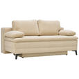 BOXSPRINGSOFA Cord Beige  - Beige/Schwarz, Design, Textil/Metall (200/100/108cm) - Novel
