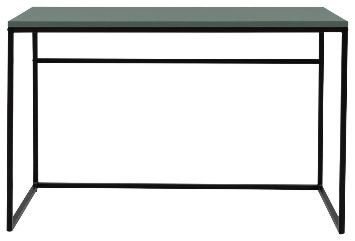 SCHREIBTISCH  in Grün, Schwarz  - Schwarz/Grün, Design, Holzwerkstoff/Metall (118/75/60cm)