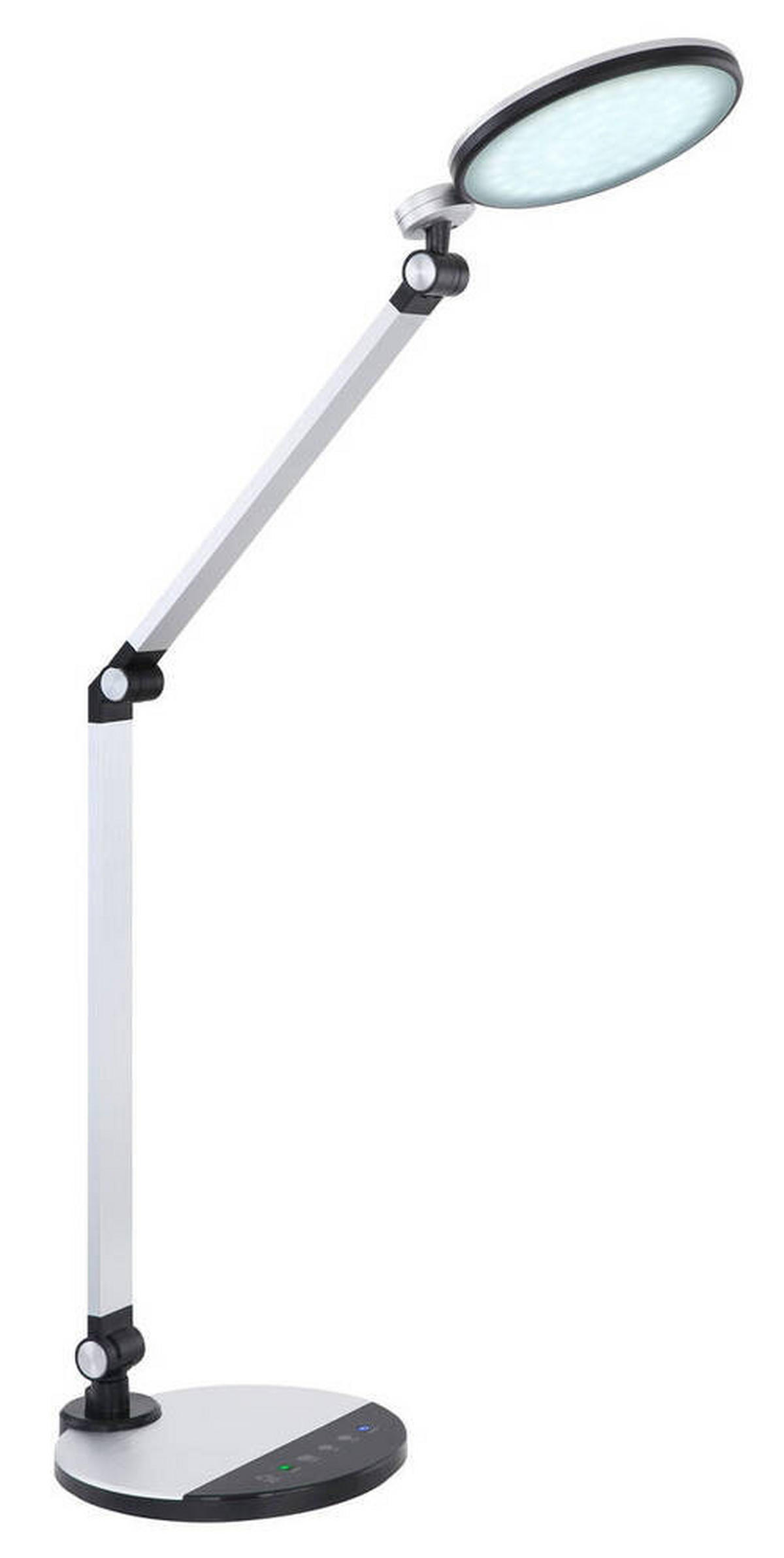 LED-SVETILKA ZA PISALNO MIZO     50/19,2/90,5 cm          - srebrne barve/črna, Design, kovina/umetna masa (50/19,2/90,5cm) - Globo