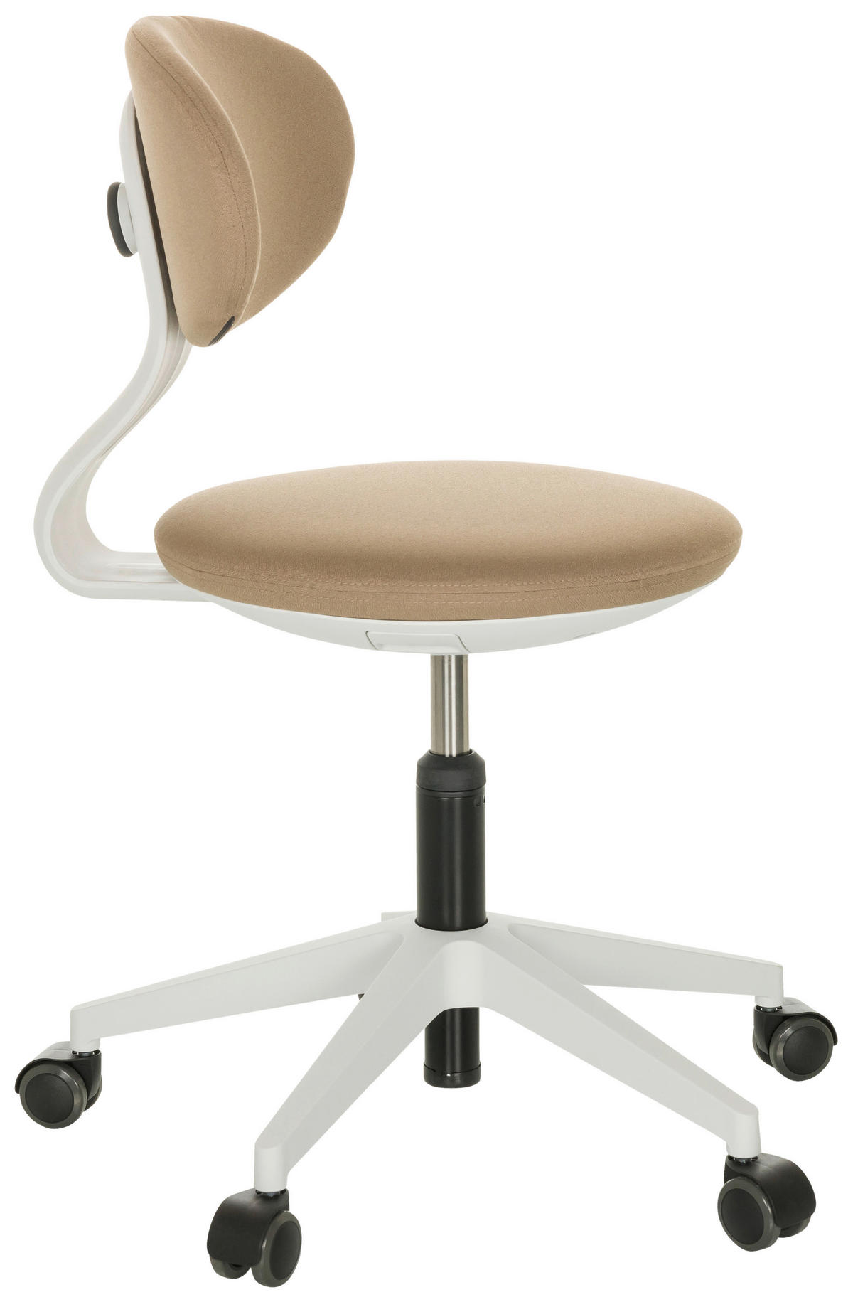 JUGENDDREHSTUHL  in Beige  - Beige/Weiß, Basics, Kunststoff/Textil (42/66-87/52cm) - MID.YOU