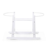 WIEGENGESTELL Rocking Stand Schaukelwiege für Moseskorb  Weiß  - Weiß, KONVENTIONELL, Holzwerkstoff (85/46/54cm) - Childhome
