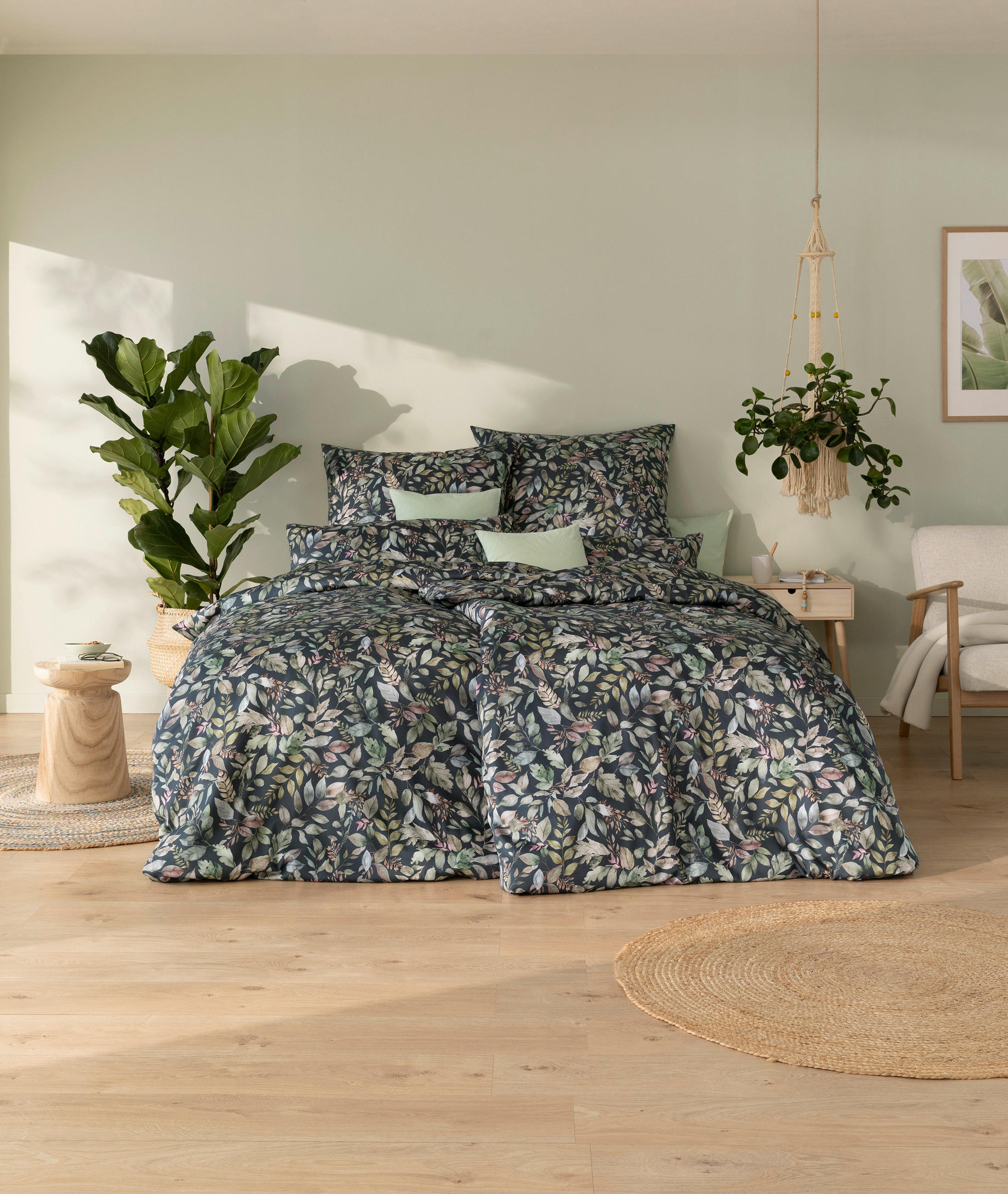 BETTWÄSCHE Atelier Makosatin 135/200 cm  - Anthrazit, Design, Textil (135/200cm) - Estella