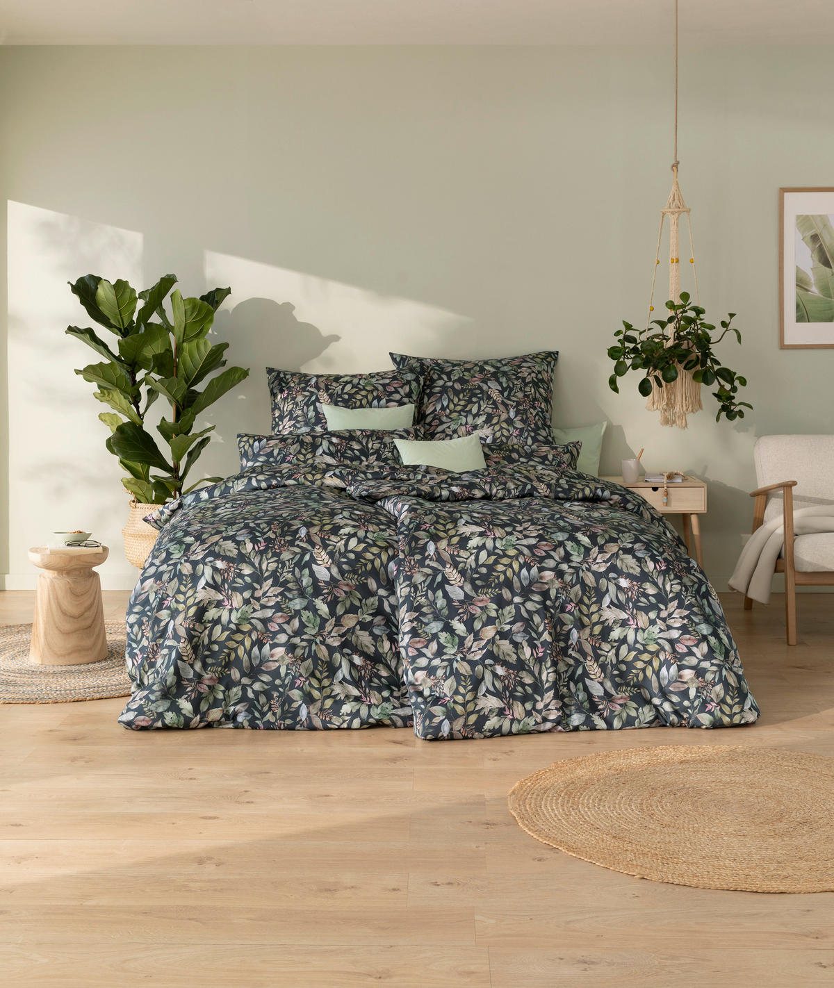 BETTWÄSCHE Atelier Makosatin 135/200 cm  - Anthrazit, Design, Textil (135/200cm) - Estella