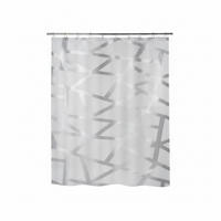 DUSCHVORHANG BIZARRE 180/200 cm  - Silberfarben, Basics, Textil (180/200cm) - Spirella