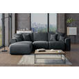 ECKSOFA in Lederlook Anthrazit  - Chromfarben/Anthrazit, KONVENTIONELL, Kunststoff/Textil (195/293cm) - Carryhome