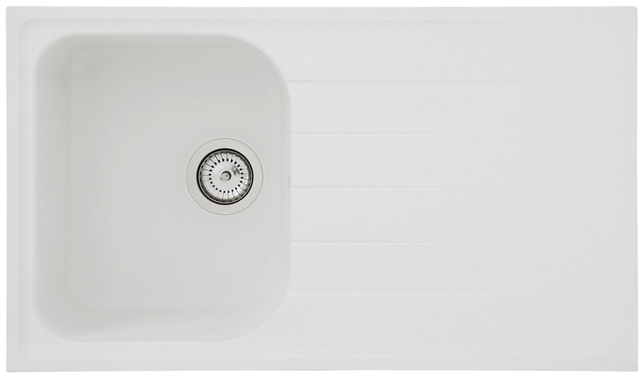 SPÜLE 1725ORLANDO86X50W  - Weiß, Trend, Stein (86/20,9/50cm) - Respekta