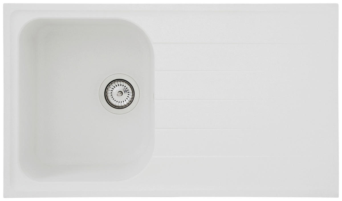 SPÜLE 1725ORLANDO86X50W  - Weiß, Trend, Stein (86/20,9/50cm) - Respekta