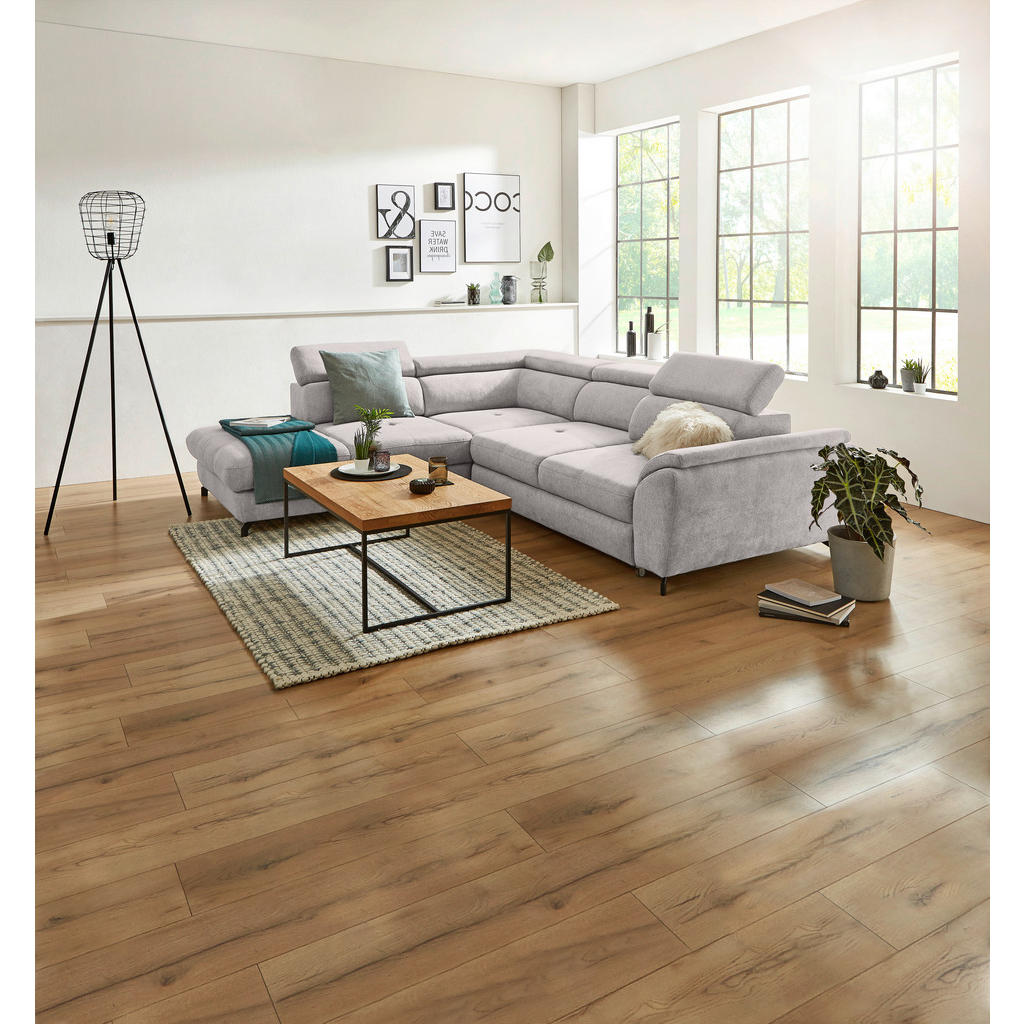Thumbnail - Stylife Ecksofa, Grau, Hellgrau, Textil, 5-Sitzer, Ottomane links, L-Form, 277x237 cm, Fußauswahl, Stoffauswahl, seitenv...