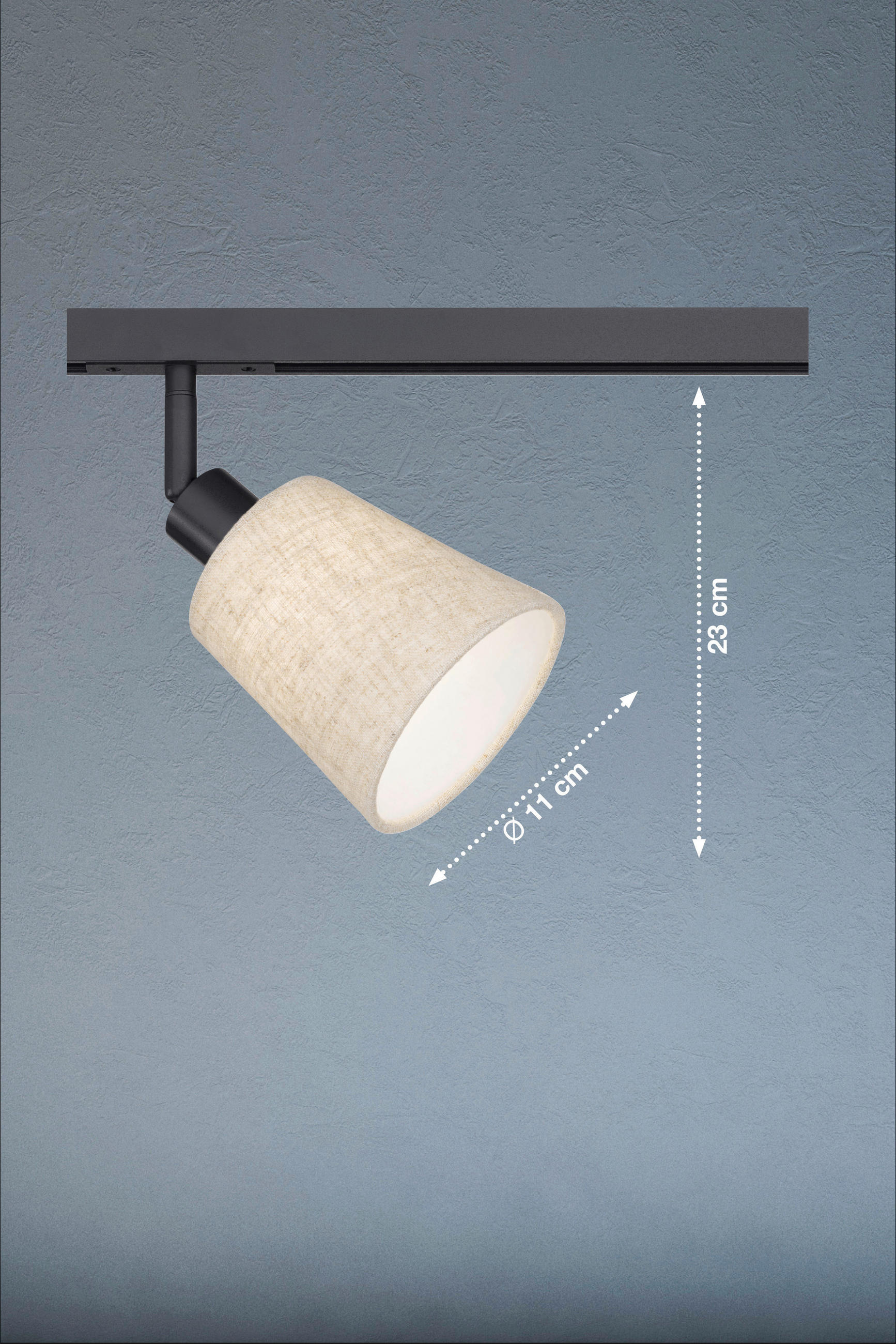 SKENSYSTEM 11/23 cm   - sandfärgad/svart, Design, metall/textil (11/23cm) - Fischer & Honsel