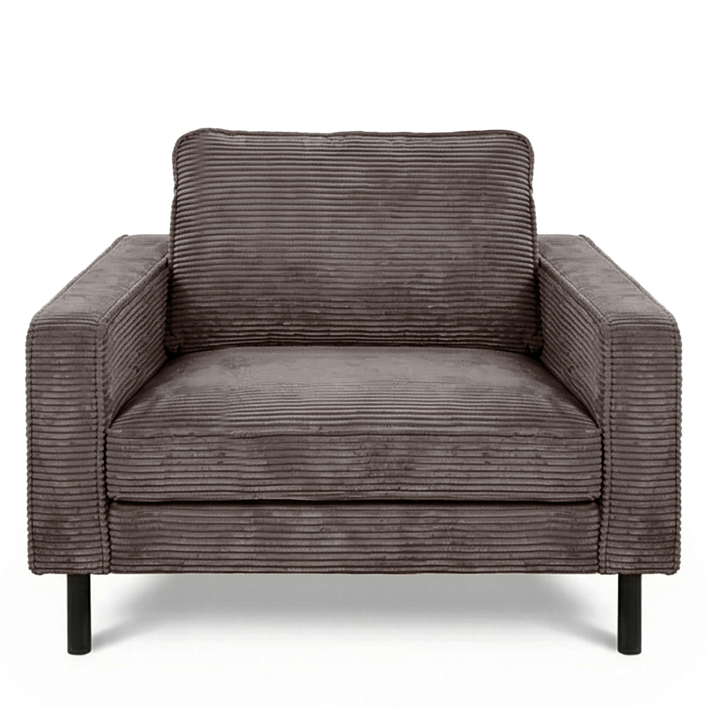 SESSEL Cord Taupe  - Taupe/Schwarz, Design, Textil/Metall (88/85/92cm) - Livetastic