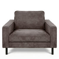 FOTELJA tekstil  taupe   - crna/taupe, Design, tekstil/metal (88/85/92cm) - Livetastic