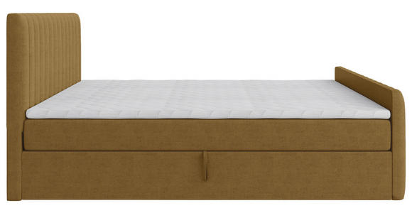 BOXBETT 140/200 cm  in Senfgelb  - Senfgelb/Schwarz, Basics, Kunststoff/Textil (140/200cm) - Carryhome