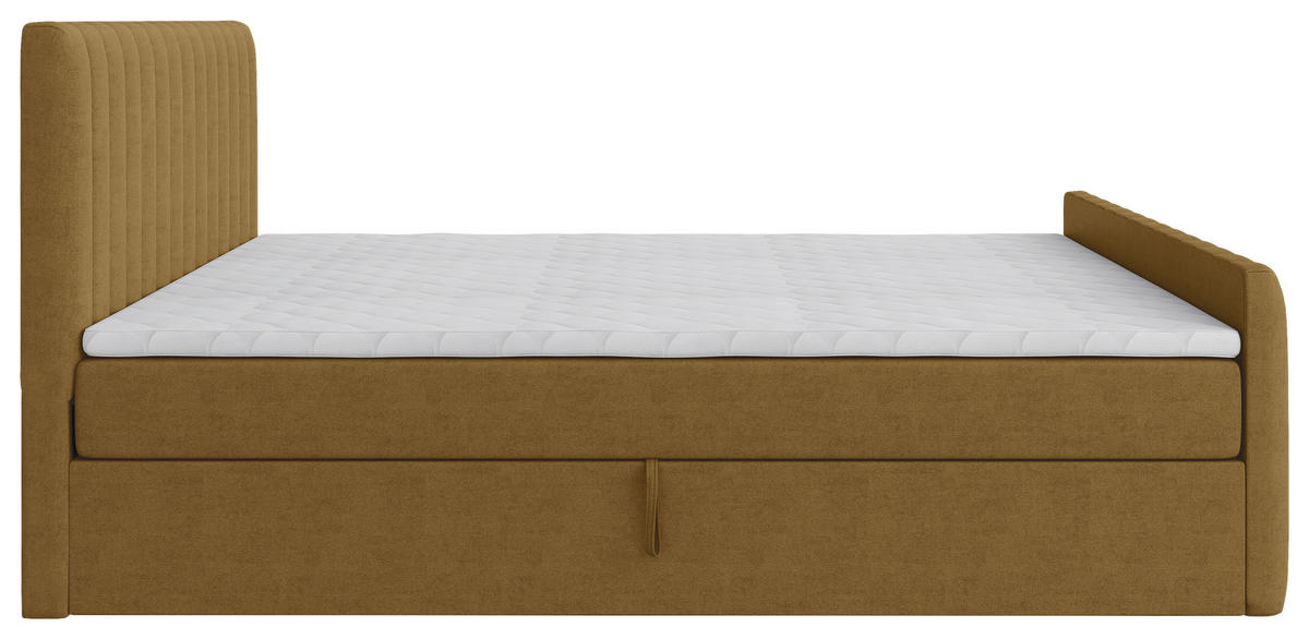 BOXBETT 140/200 cm  Senfgelb  - Senfgelb/Schwarz, Basics, Kunststoff/Textil (140/200cm) - Carryhome