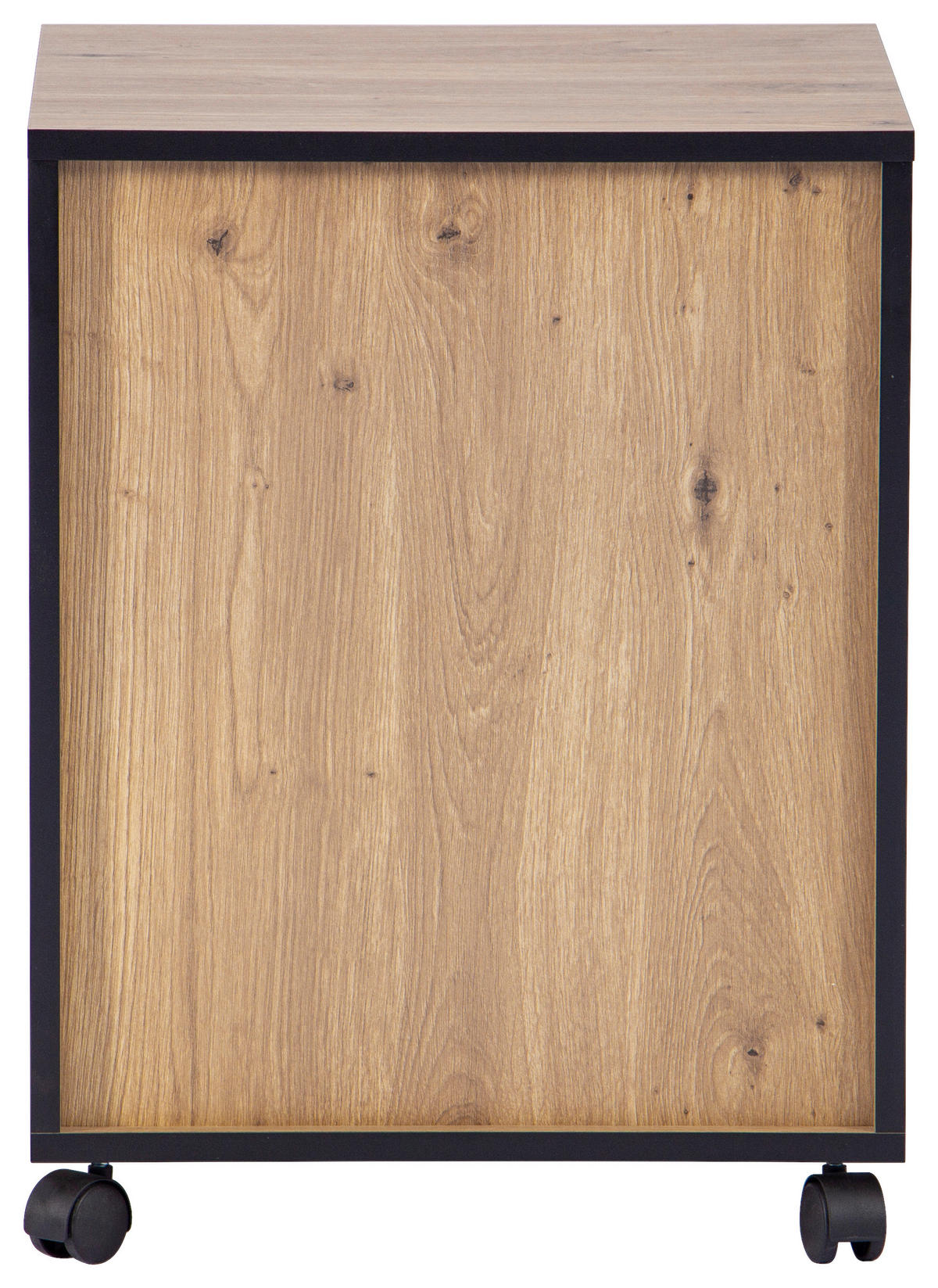 ROLLCONTAINER 43/56/42 cm  - Schwarz/Eiche Artisan, MODERN, Holzwerkstoff/Kunststoff (43/56/42cm) - Livetastic
