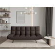 SCHLAFSOFA  in Mikrofaser Braun  - Schwarz/Braun, KONVENTIONELL, Holz/Textil (197/85/92cm) - Carryhome