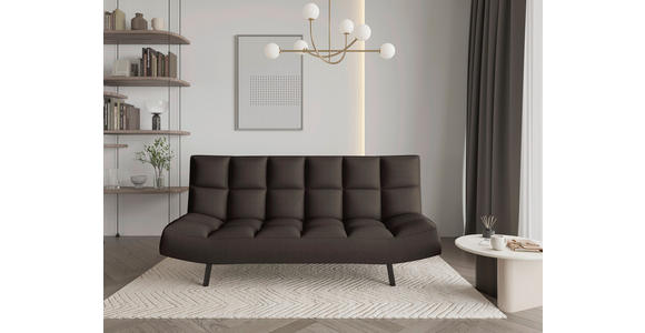 SCHLAFSOFA  in Mikrofaser Braun  - Schwarz/Braun, KONVENTIONELL, Holz/Textil (197/85/92cm) - Carryhome