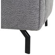ECKSOFA in Teddystoff Grau  270/190 cm  - Anthrazit/Schwarz, KONVENTIONELL, Textil/Metall (270/190cm) - Carryhome