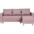 WOHNLANDSCHAFT in Textil Rosa - Silberfarben/Schwarz, Design, Kunststoff/Textil (215/145cm) - Carryhome WOHNLANDSCHAFT in Textil Rosa - Silberfarben/Schwarz, Design, Kunststoff/Textil (215/145cm) - Carryhome