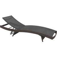 LEŽALJKA VRTNA  smeđa, crna  metal, plastika, tekstil      - smeđa/crna, Design, metal/tekstil (203/38/69cm) - Ambia Garden