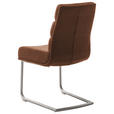 SCHWINGSTUHL  in Edelstahl Webstoff  - Edelstahlfarben/Rostfarben, Design, Textil/Metall (47/90/64cm) - Dieter Knoll